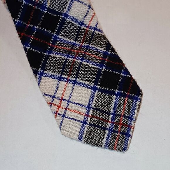 Vintage Alderman Reed Plaid Wool Neck Tie-Designer Collection-Prep-Classic - Picture 2 of 6